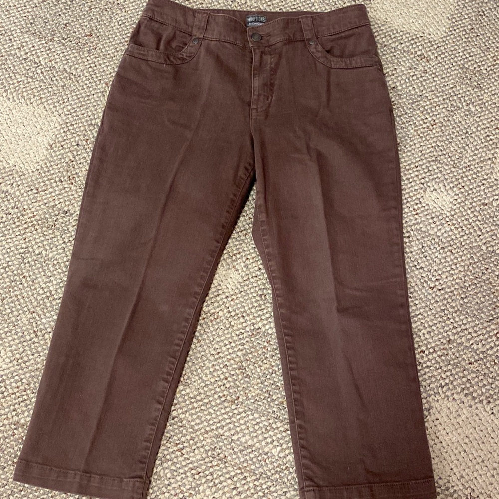 Chicos cropped brown denim